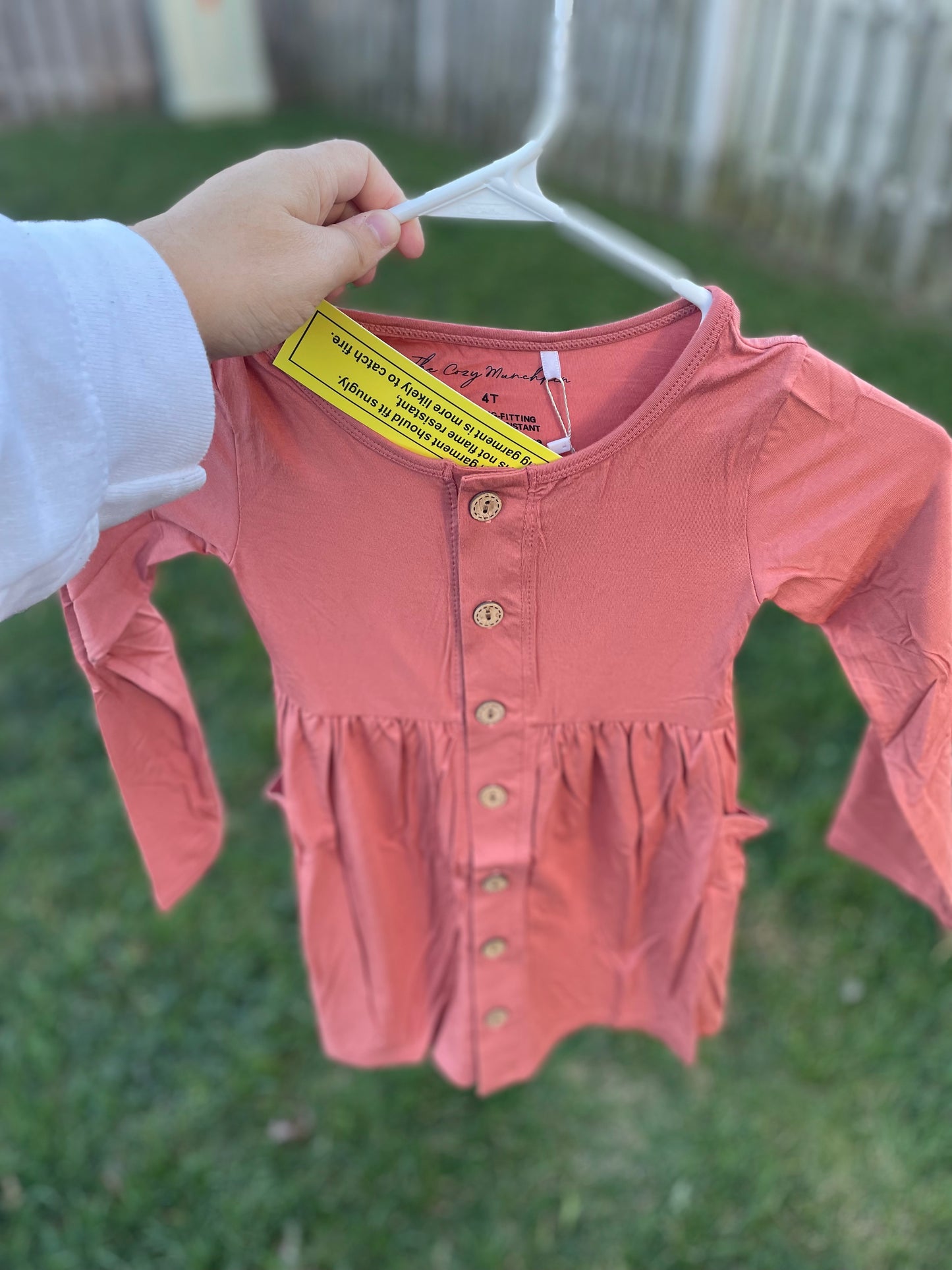 RTS 4T Australian/Terra Cotta Coral Bamboo Dress