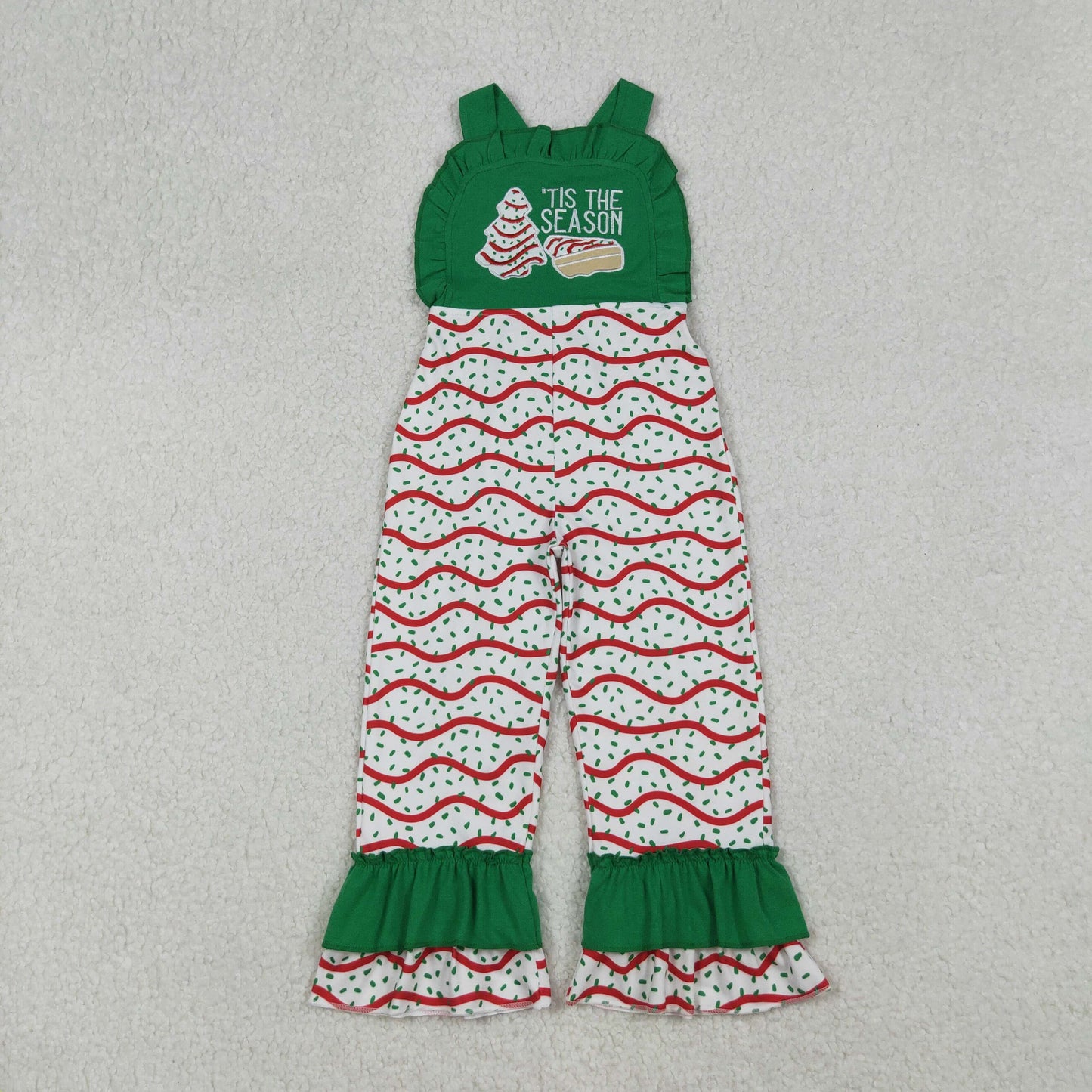 Embroidered Tis The Season Ruffle Jumper Closes 10/19/25