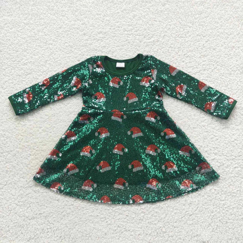 Green Santa Hat Sequin Dress Closes 11/2/25