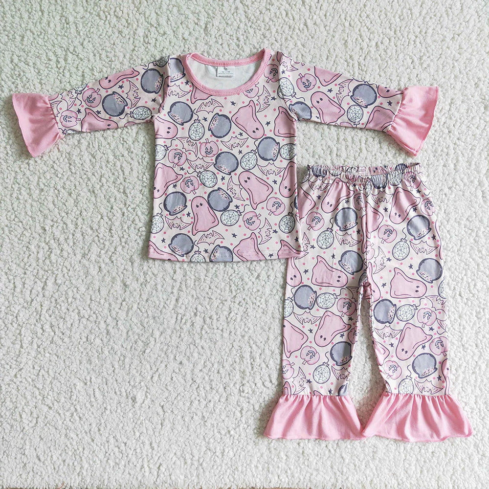 Ruffle Pink Ghosts PJ Set Closes 6/28/26