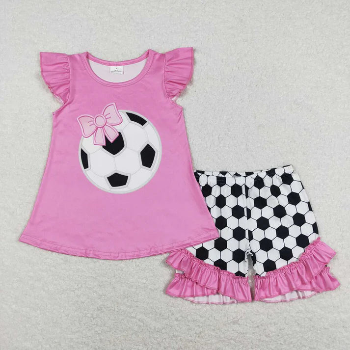 Pink Ruffle Soccer Short Set Closes 6/28/26