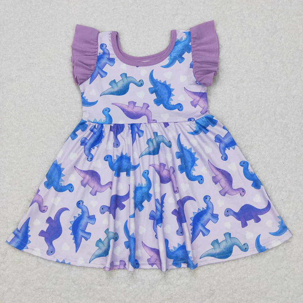 Purple Ruffle Dino Twirl Dress Closes 6/28/26