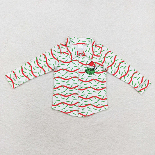 Green Guy Button Up Long Sleeve Shirt Closes 10/19/25