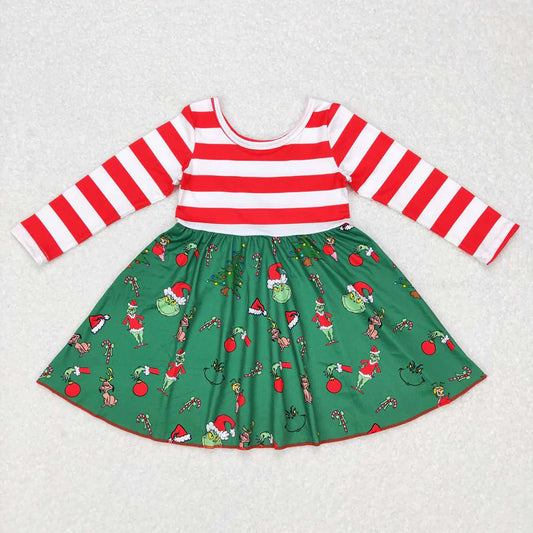 Red Stripe Green Guy Twirl Dress Closes 10/19/25