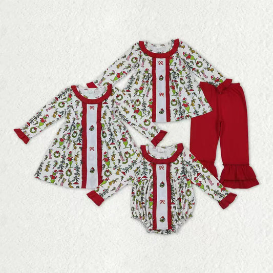 Sibling Ruffle Smock Green Guy Closes 11/2/25