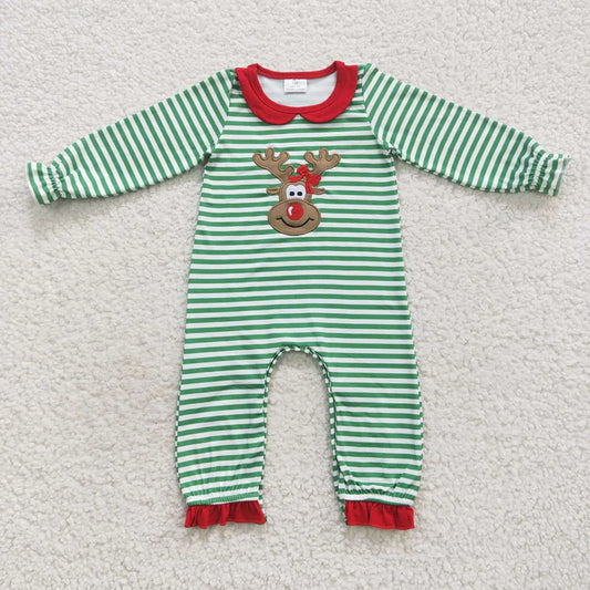 Ruffle Reindeer Romper Closes 11/2/25