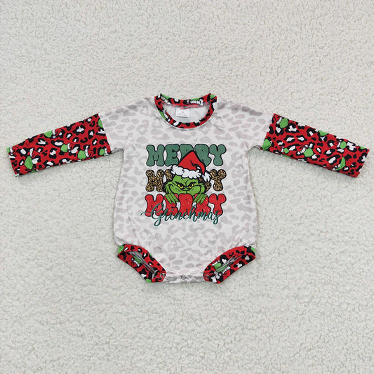 Leopard Green Guy Bubble Romper Closes 11/2/25