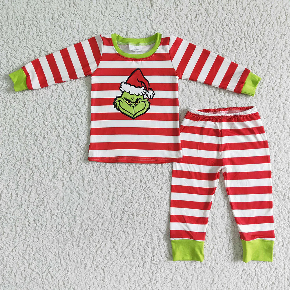 Green Guy Stripe PJ Set Closes 11/9/25