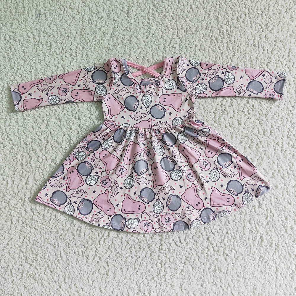 Pink Ghosts Twirl Dress Closes 6/28/26